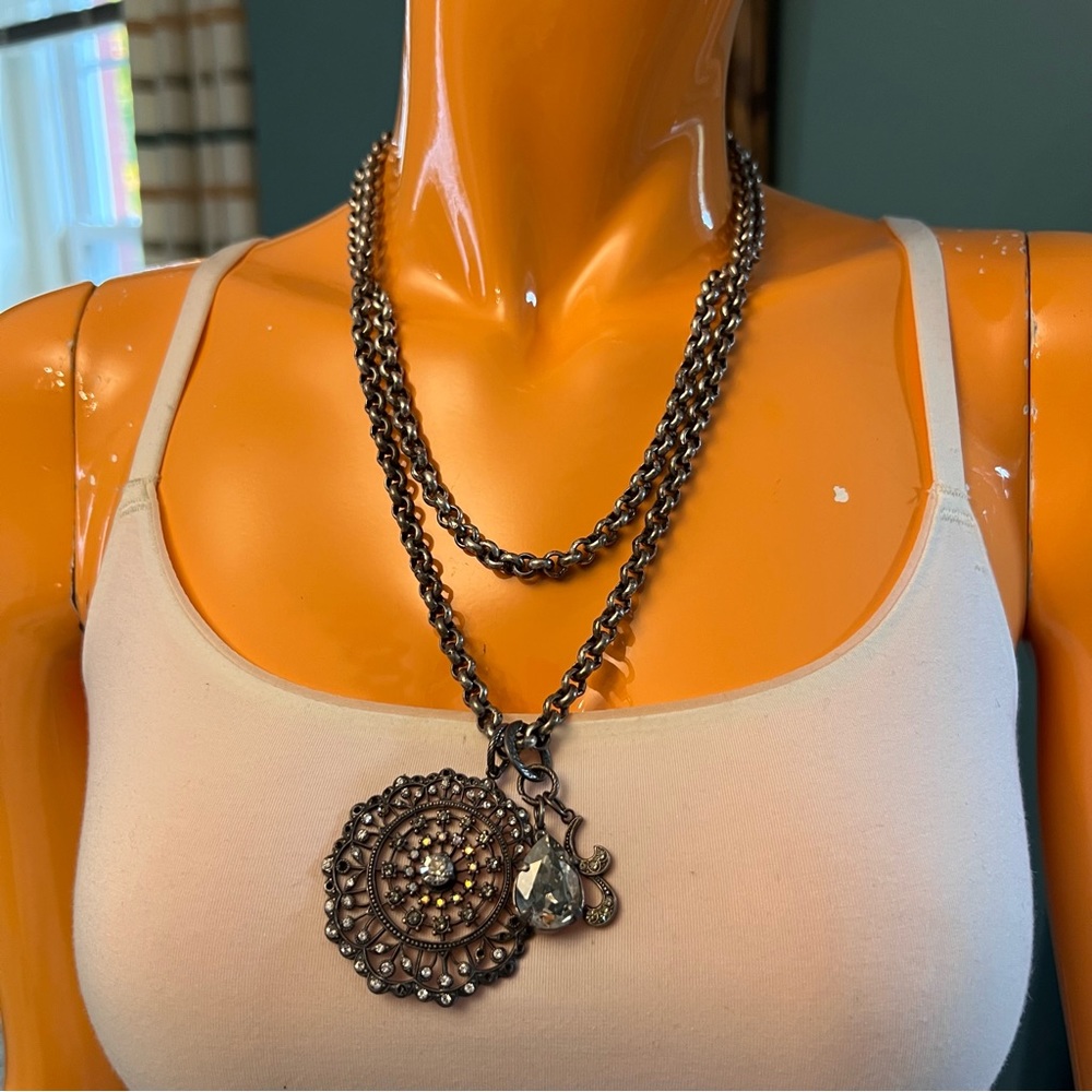 Convertible Chunky Chain Charm Necklace